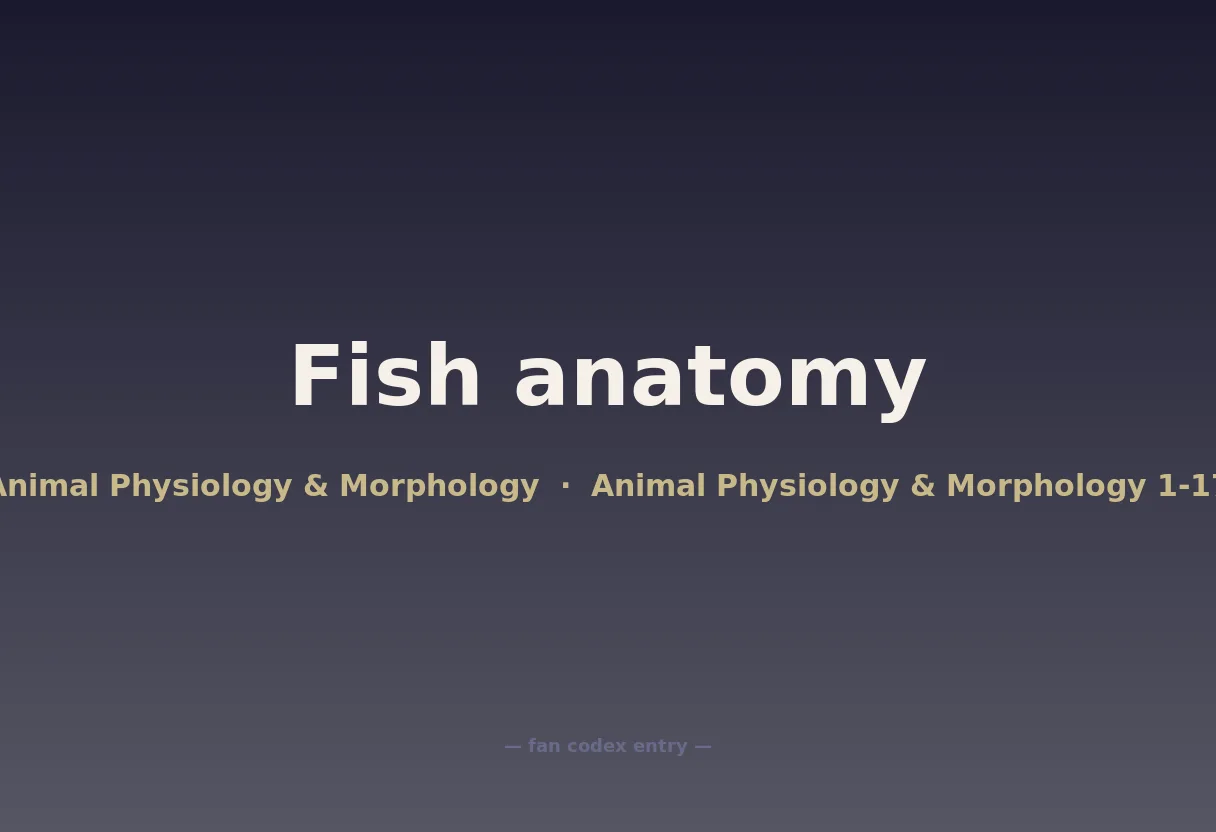 Fish anatomy