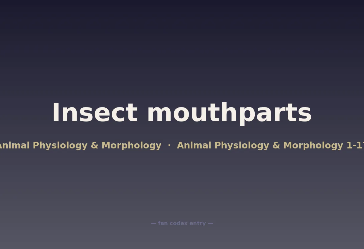 Insect mouthparts